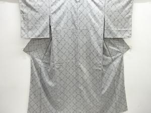 松皮菱模様織り出し手織り紬着物